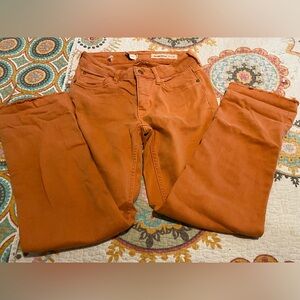 Pilcro and the Letterpress Anthro Frayed Hem Coral Soft Jeans 27